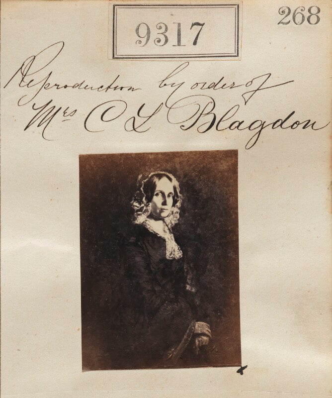'reproduction by order of mrs c l blagdon' npg ax59130