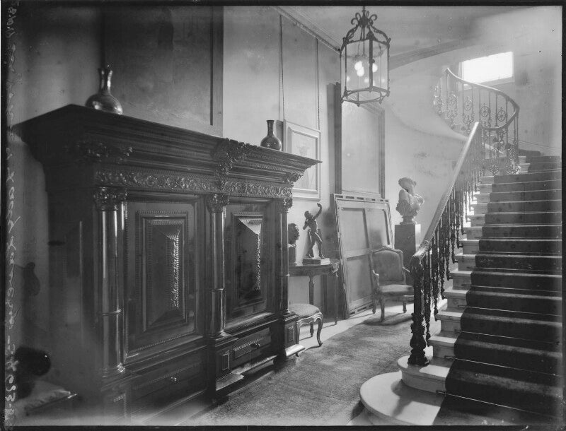 Interior of sir john and lady lavery's home ('the hall and stairs') npg x22170