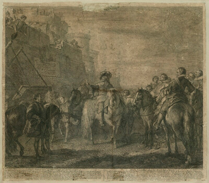 King charles i in conversation with john hotham at the gates of hull npg d26393