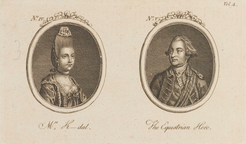 'mrs k dal and the equestrian hero' (mrs kendal; henry herbert, 10th earl of pembroke) npg d14622