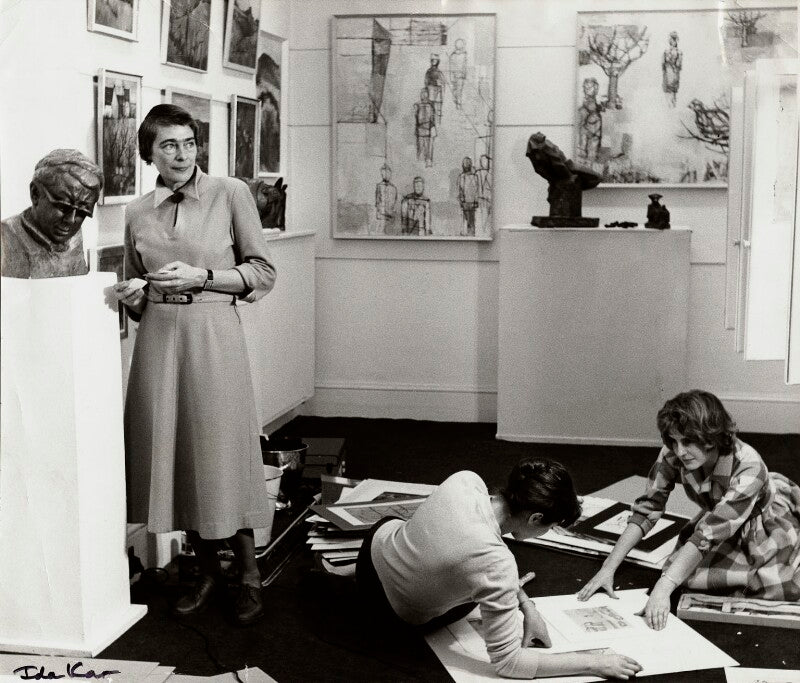 Irena kunicka with two assistants npg x132531