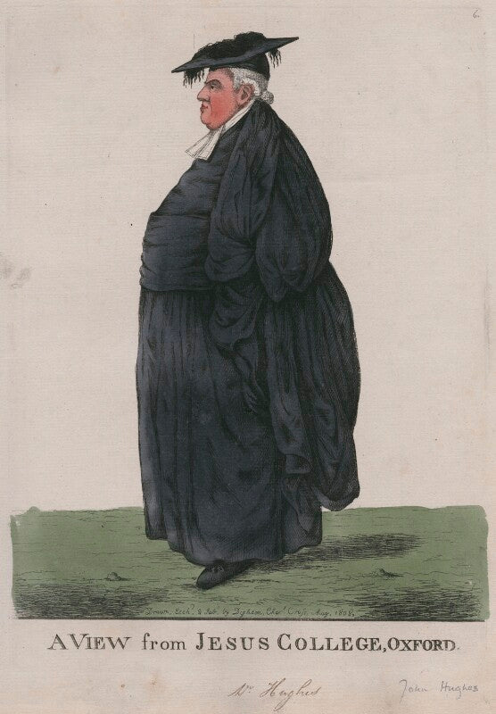 'a view from jesus college, oxford' (possibly david hughes; formerly called john hughes) npg d13281