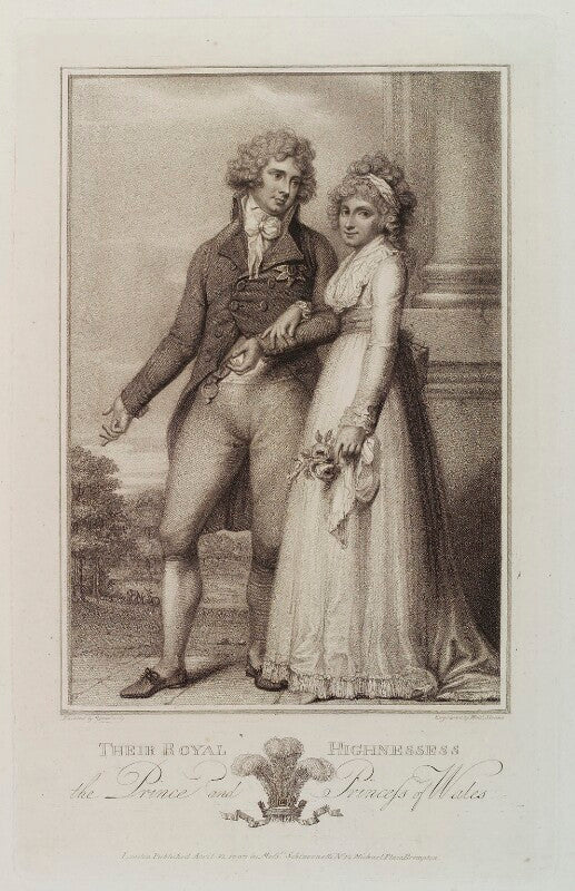 King george iv; princess caroline of brunswick wolfenbüttel npg d20038
