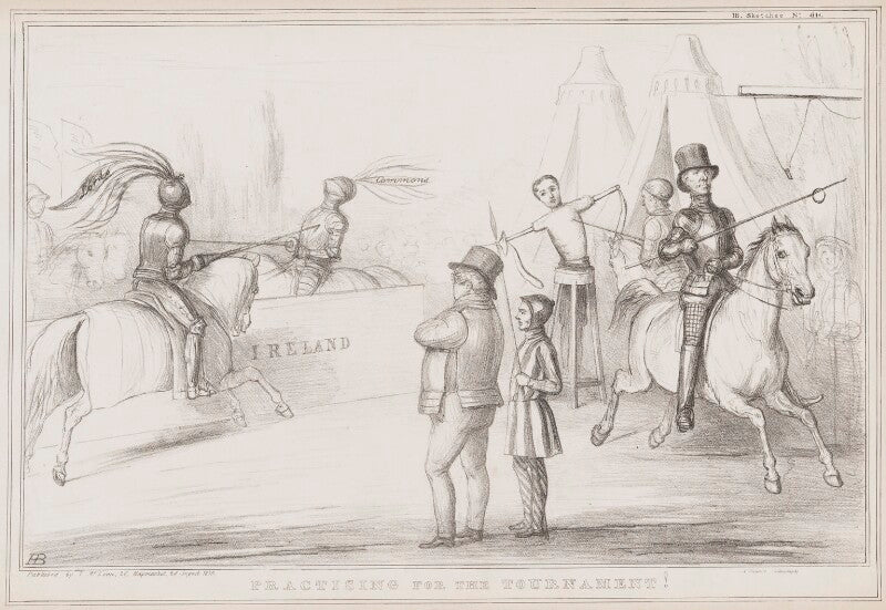 Practising for the tournament! npg d41545