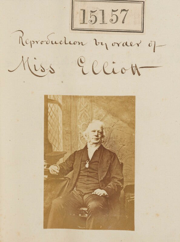 Unknown man ('reproduction by order of miss elliott') npg ax63400