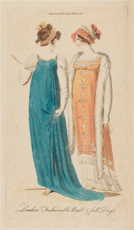 'london fashionable ball & full dress', march 1806 npg d47525