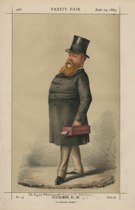 Hugh culling eardley childers ('statesmen, no. 20. "a returned colonist"'.) npg d43384