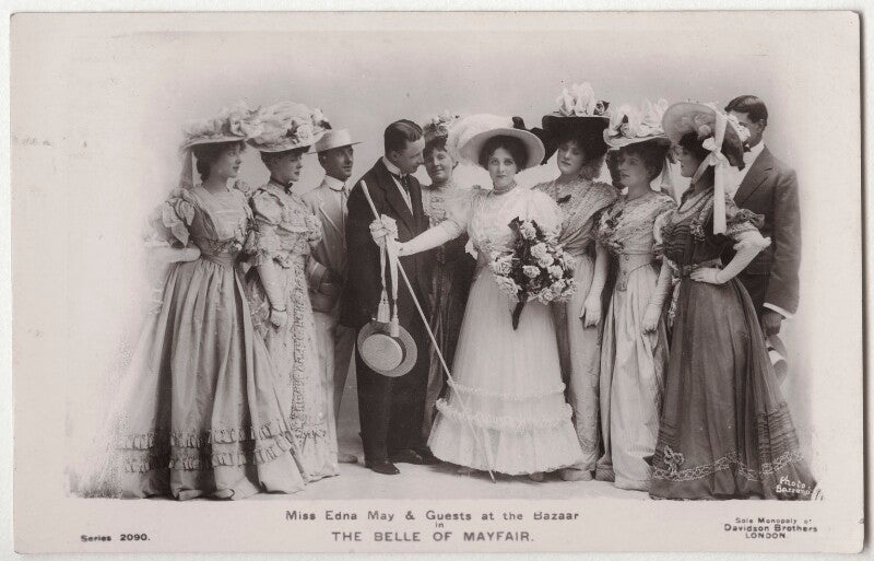 Edna may (edna pettie) and guests at the bazaar in 'the belle of mayfair' npg x160483