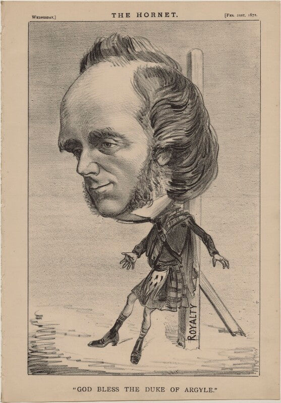 George douglas campbell, 8th duke of argyll ('god bless the duke of argyle') npg d48276