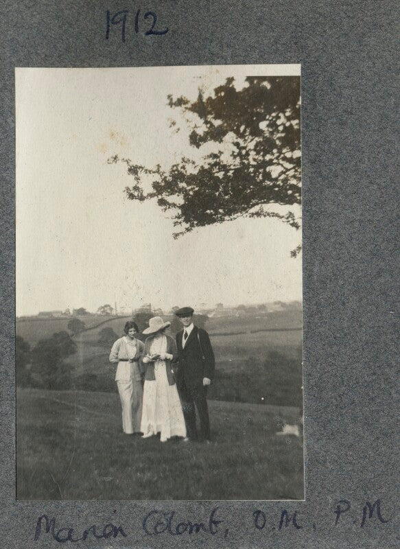 Catherine colomb (marie louise ('marion') reymond (née colomb)); lady ottoline morrell; philip edward morrell npg ax140375