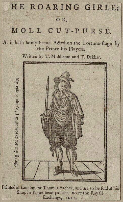 Mary frith ('moll cutpurse') npg d28531