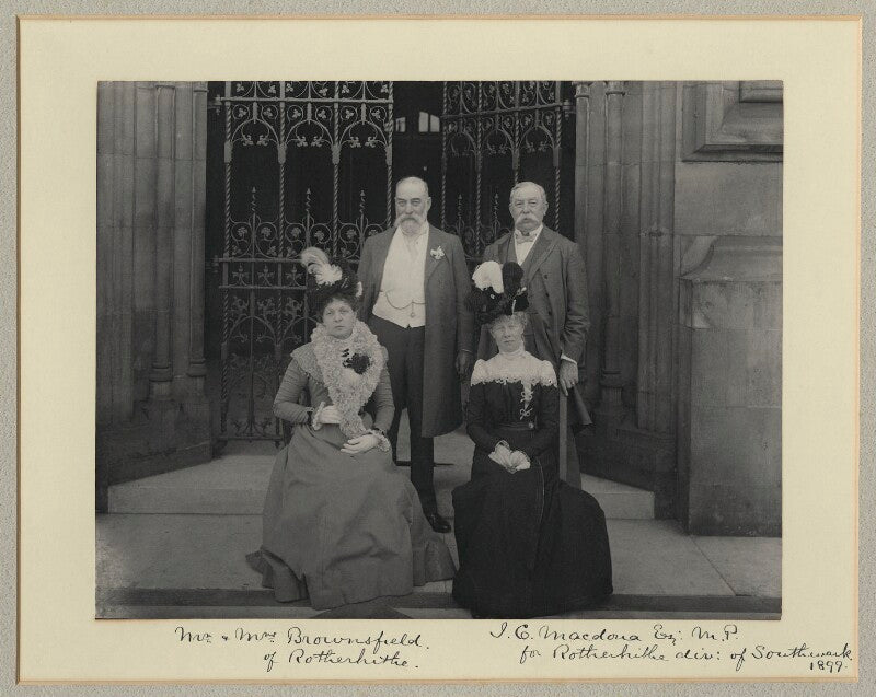 Mrs brownsfield; mr brownsfield; esther anne macdona (née milne); john cumming macdona npg x32629