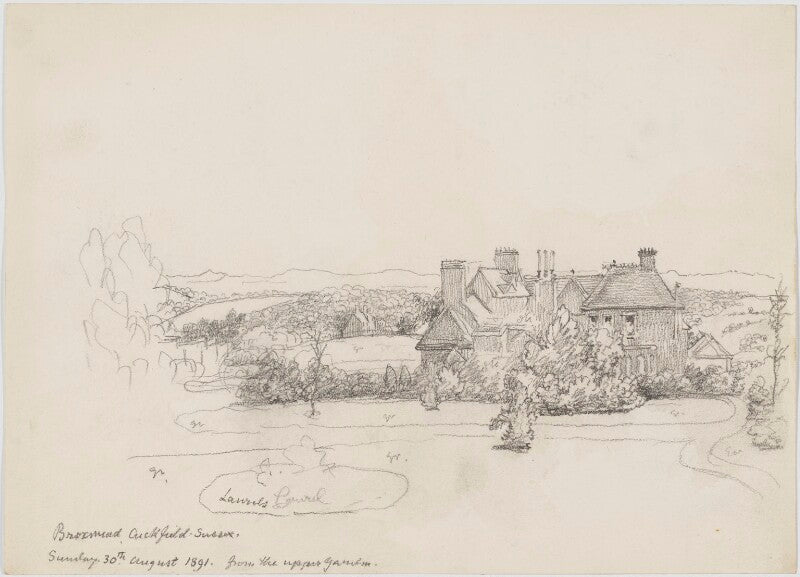 Sketch of broxmead, cuckfield, sussex npg d6718