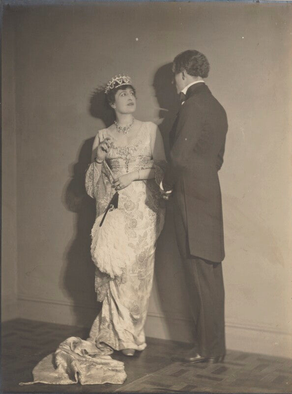 Constance collier as the duchess of towers and basil rathbone as peter in 'peter ibbetson' npg ax24984