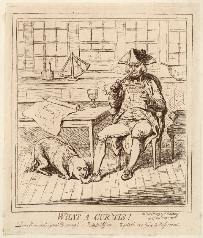 'what a cur 'tis!' (sir roger curtis, 1st bt; richard howe, 1st earl howe) npg d34475