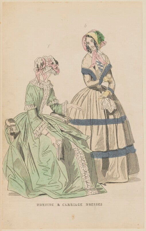 'morning and carriage dresses', july 1844 npg d47933