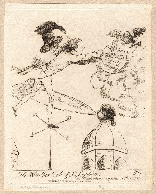 'the weathercock of st stephen's' (charles james fox; william wilberforce) npg d9575