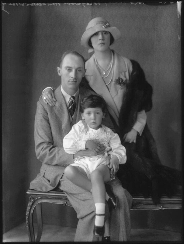 Gerald henry foley, 7th baron foley; adrian gerald foley, 8th baron foley; minoru foley (née greenstone), lady foley npg x36567