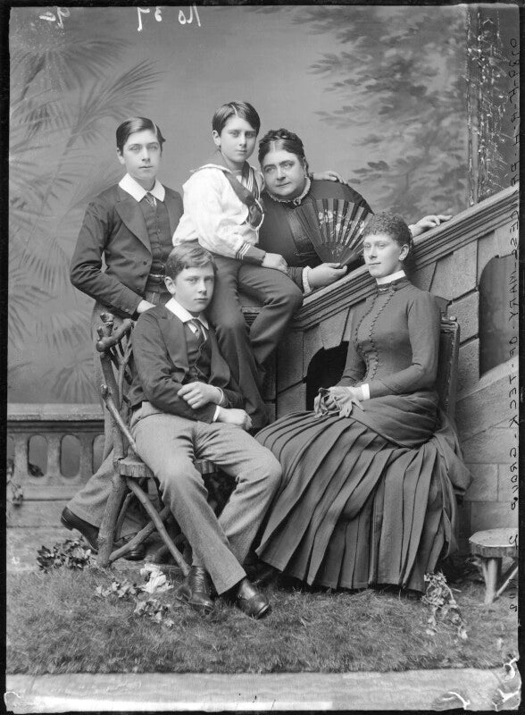 Queen mary with her mother and brothers npg x96004