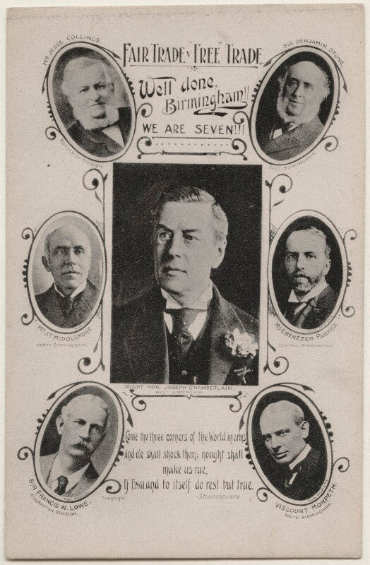 'fair trade v "free" trade. well done birmingham!! we are seven!!!' npg x197742