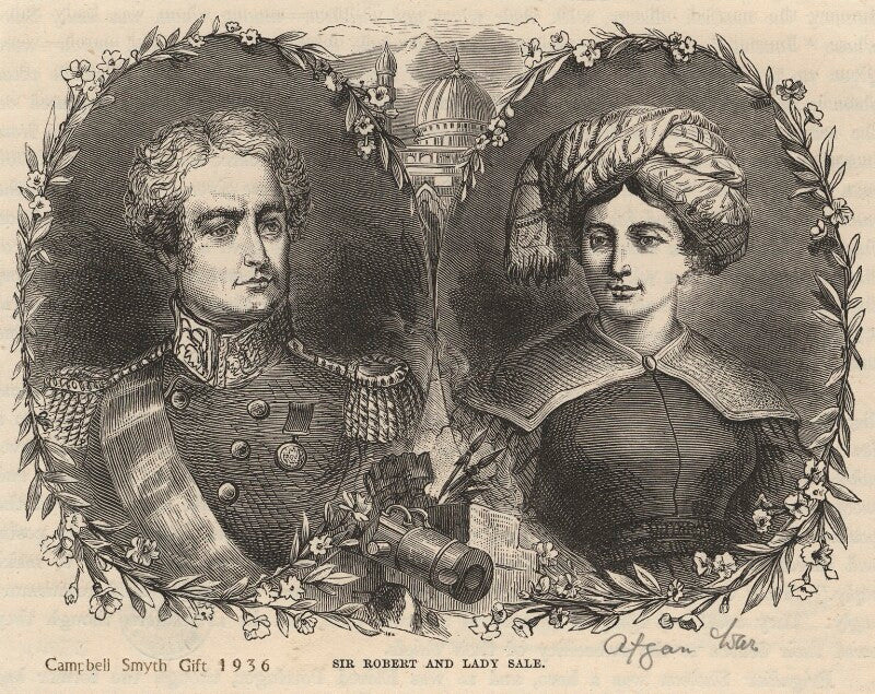 Sir robert henry sale; florentia (née wynch), lady sale npg d5890