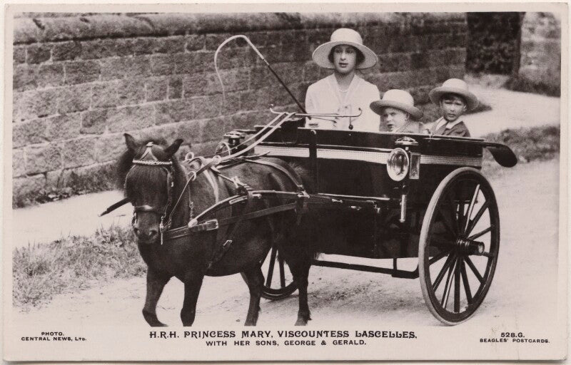 Princess mary, countess of harewood; hon. gerald david lascelles; george lascelles, 7th earl of harewood npg x138232