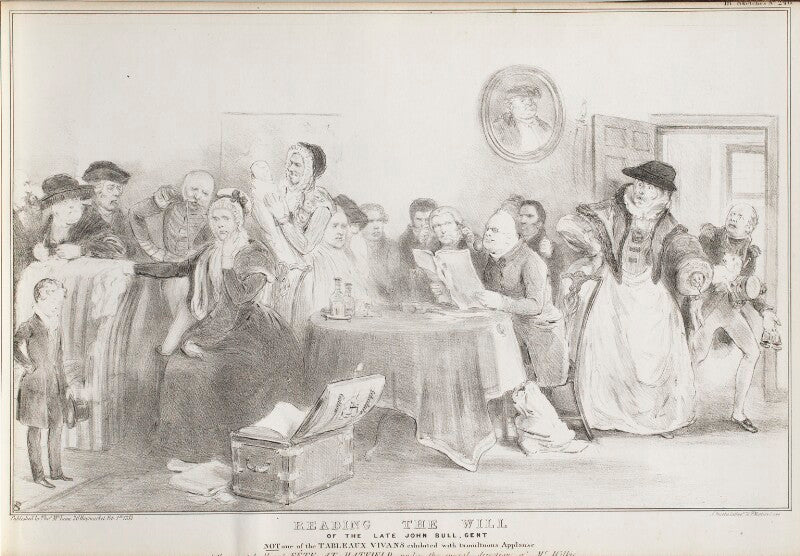 Reading the will of the late john bull, gent npg d41175