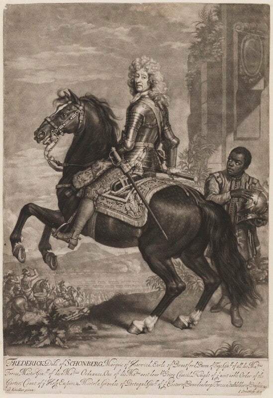 Frederick herman de schomberg, 1st duke of schomberg and an unknown boy npg d40583