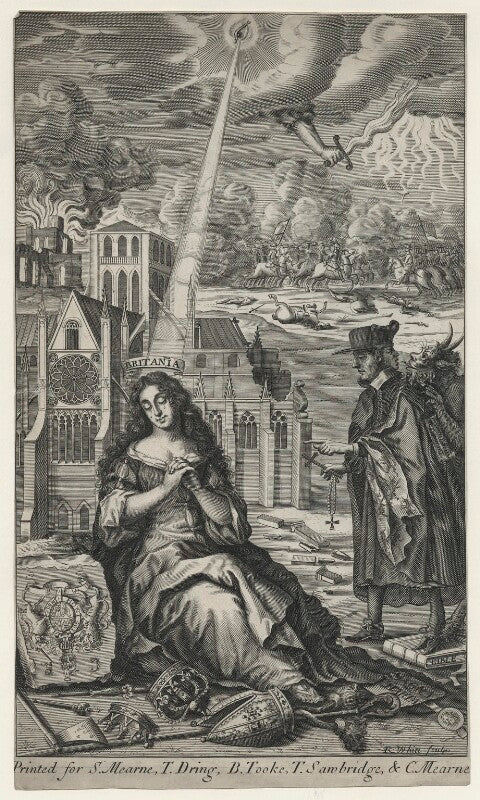 Frontispiece to volume i of 'an impartial collection of the great affairs of state' by john nalson npg d42705