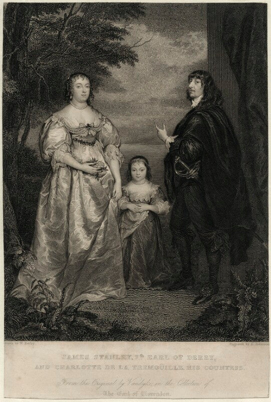 'james stanley, 7th earl of derby and charlotte, countess of derby' npg d28420