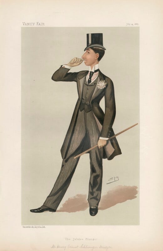 Henry ernest schlesinger benzon ('men of the day. no. 383. "the jubilee plunger."') npg d44342
