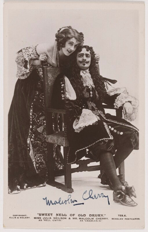 Julia emilie neilson as nell gwyn; malcolm cherry as charles ii in 'sweet nell of old drury' npg x196990