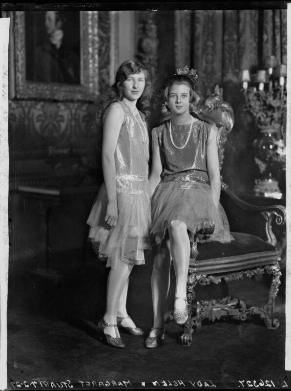 Lady margaret frances anne vane tempest stewart; lady helen maglona walsh (née vane tempest stewart) npg x49099