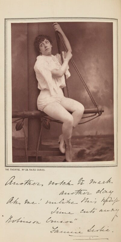 Fannie leslie as robinson crusoe in 'robinson crusoe' npg ax35620