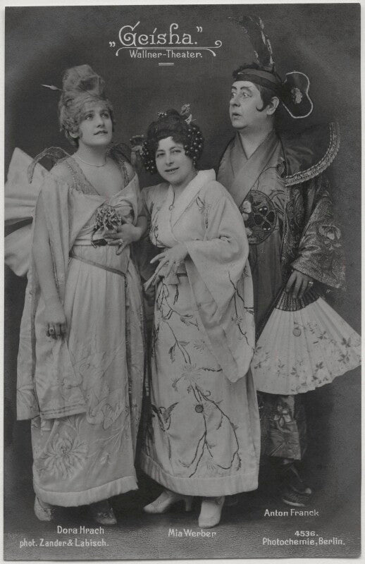 Dora hrach; mia werber and anton franck in 'geisha' npg x138907