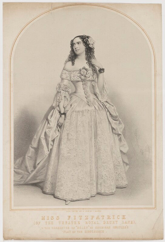 Emma fitzpatrick as helen in sheridan knowles' 'the hunchback' npg d36949