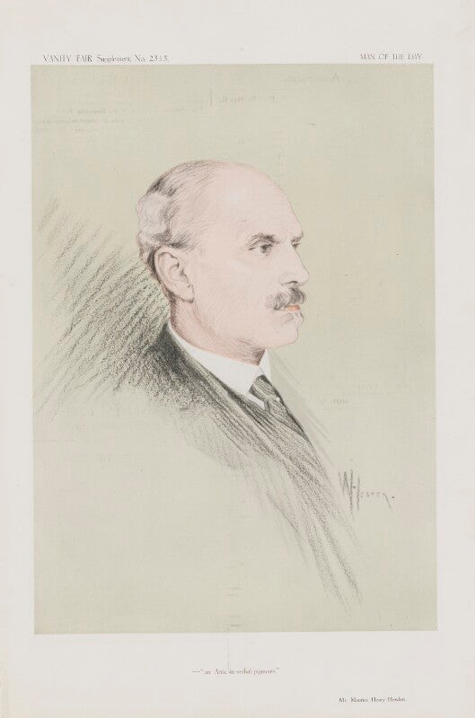 Maurice henry hewlett ('men of the day. no. 2313. " an artist in verbal pigments."') npg d45703