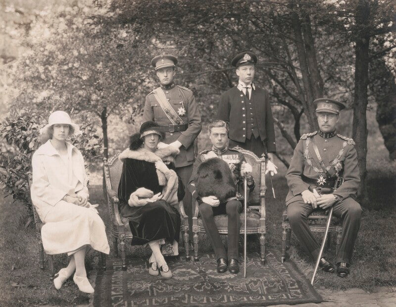 Marie josé, queen of italy; elisabeth of bavaria, queen of belgium; leopold iii, king of the belgians; prince edward, duke of windsor (king edward viii); prince charles of belgium, count of flanders; king albert i of belgium npg x199626