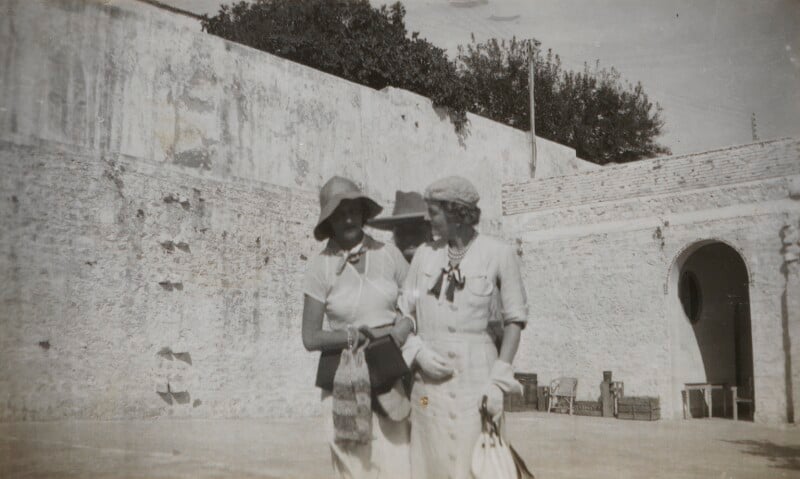 Comtesse phyllis de janzé (née boyd); winston churchill; clementine ogilvy spencer churchill (née hozier), baroness spencer churchill npg ax183205