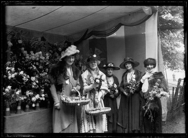 Florence jane (née théleur), lady alexander with four unknown others npg x1140