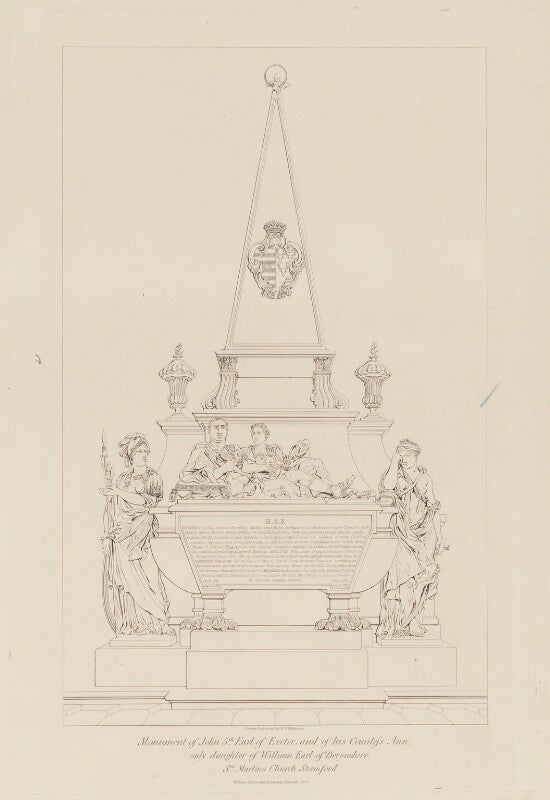 Monument to john cecil, 5th earl of exeter and anne cecil (née cavendish), countess of exeter npg d36621