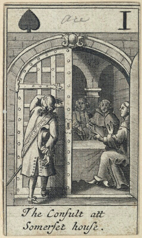 'the consult att somerset house' (william bedloe; le fevre (phaire); walsh) npg d23014(m)