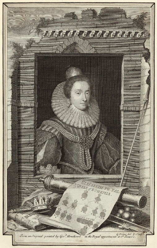 Princess elizabeth, queen of bohemia and electress palatine npg d25742