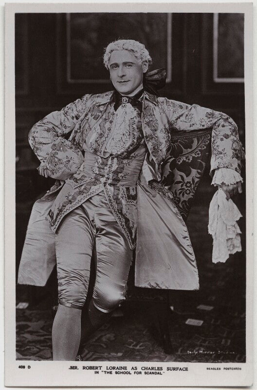 Robert bilcliffe loraine as charles surface in 'the school for scandal' npg x20144