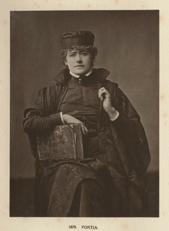 Ellen terry as portia in 'the merchant of venice' npg ax131302