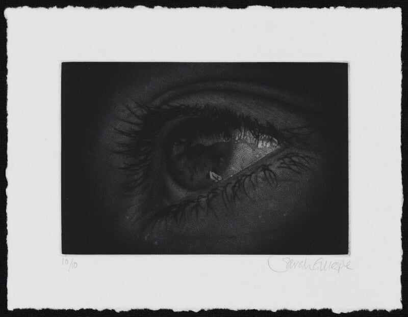 Mezzotint of an eye npg d49625