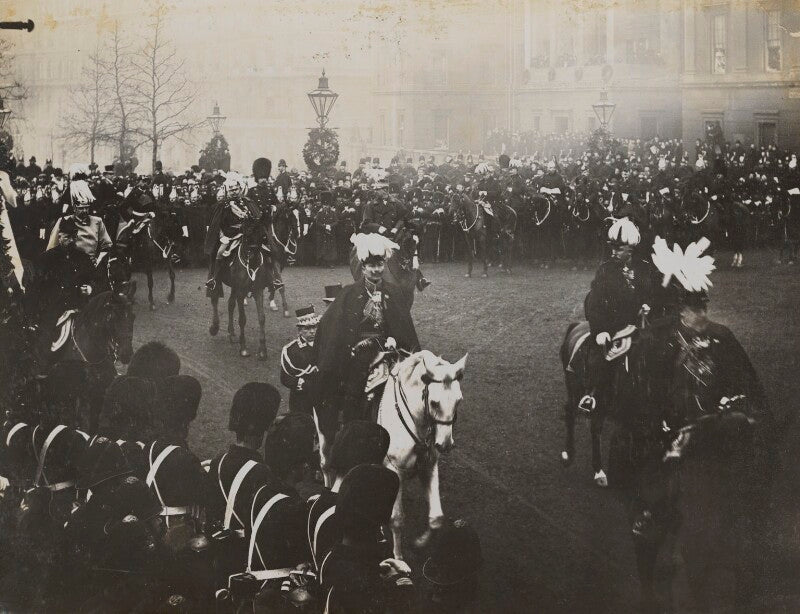 Royal mourners in queen victoria's funeral procession at hyde park corner npg p1700(54)