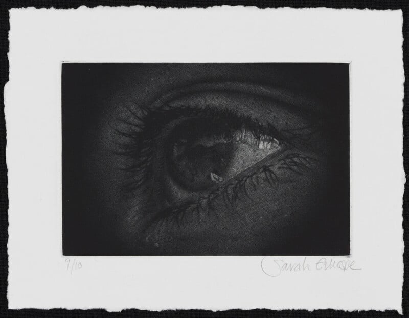 Mezzotint of an eye npg d49624
