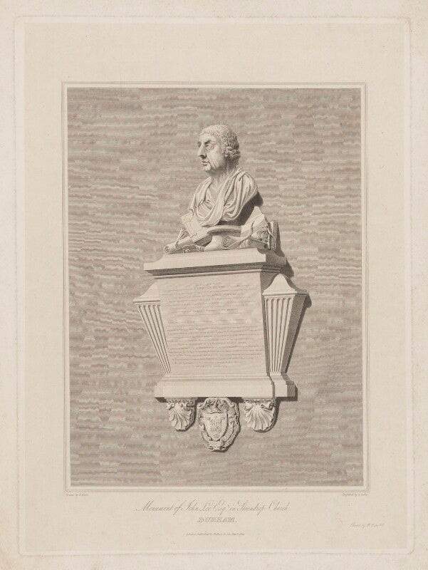 John lee ('monument of john lee esqr in staindrop church') npg d37242