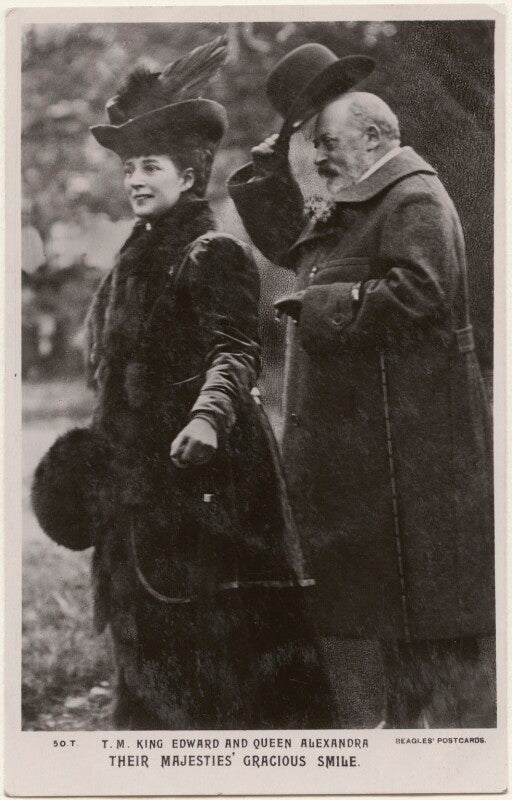 't.m. king edward and queen alexandra: their majesties' gracious smile' (queen alexandra; king edward vii) npg x196486
